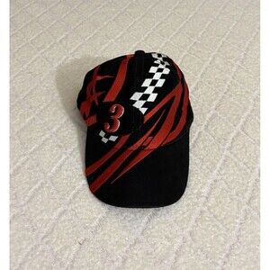 Vintage Dale Earnhardt #3 NASCAR All Over Design Checkered Flag Adjustable Hat